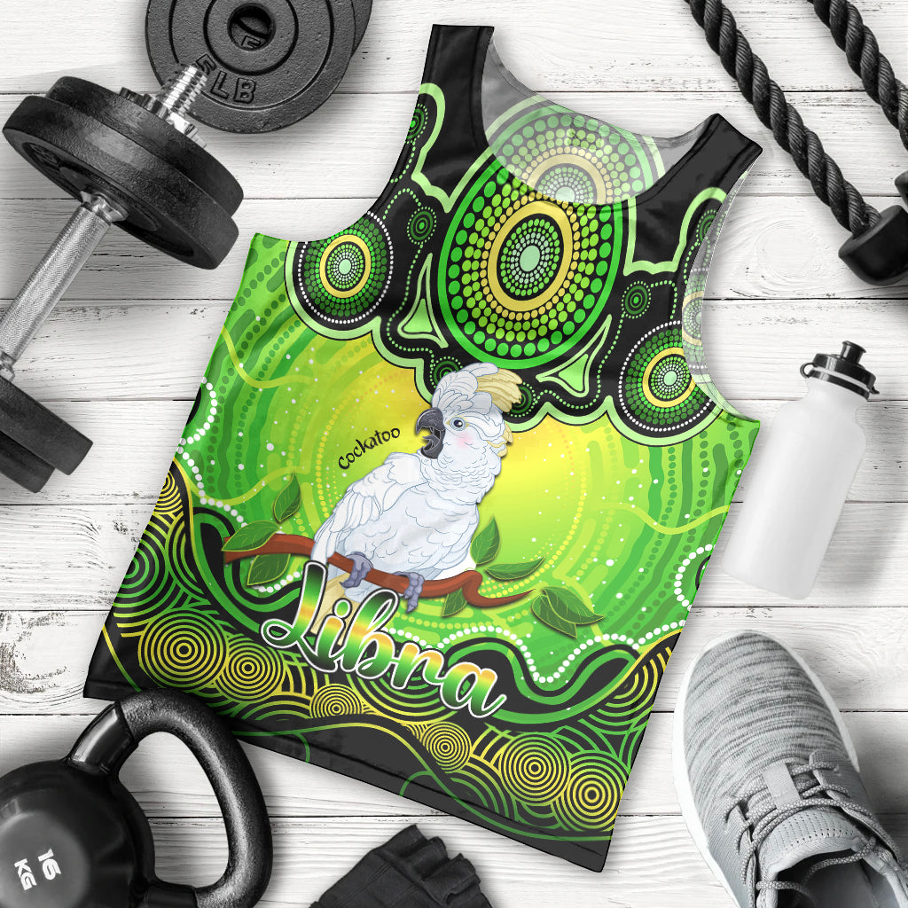 personalised-australia-libra-cockatoo-zodiac-men-tank-top-auz-astrology-aboriginal-green