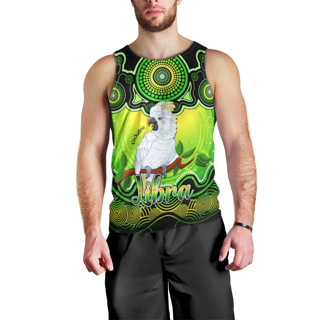 personalised-australia-libra-cockatoo-zodiac-men-tank-top-auz-astrology-aboriginal-green