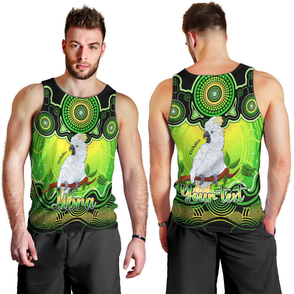 personalised-australia-libra-cockatoo-zodiac-men-tank-top-auz-astrology-aboriginal-green