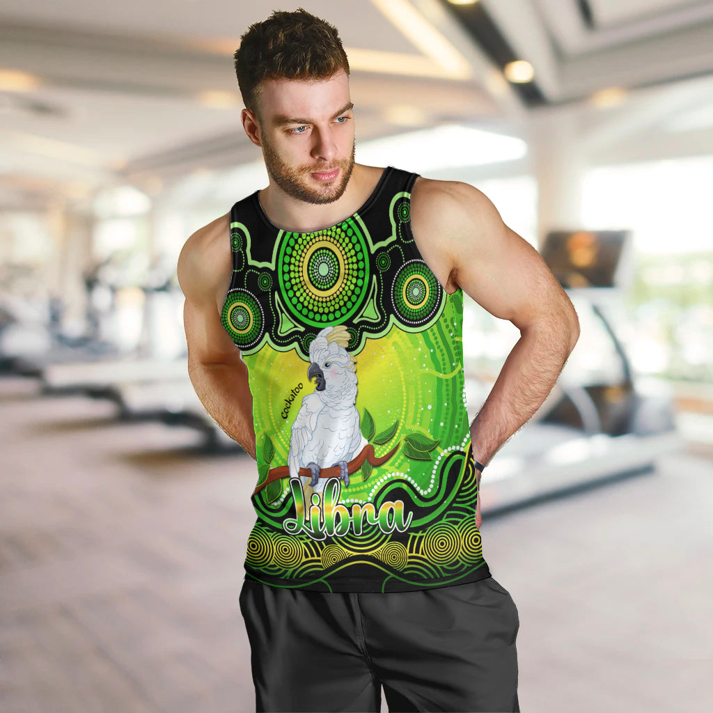 personalised-australia-libra-cockatoo-zodiac-men-tank-top-auz-astrology-aboriginal-green