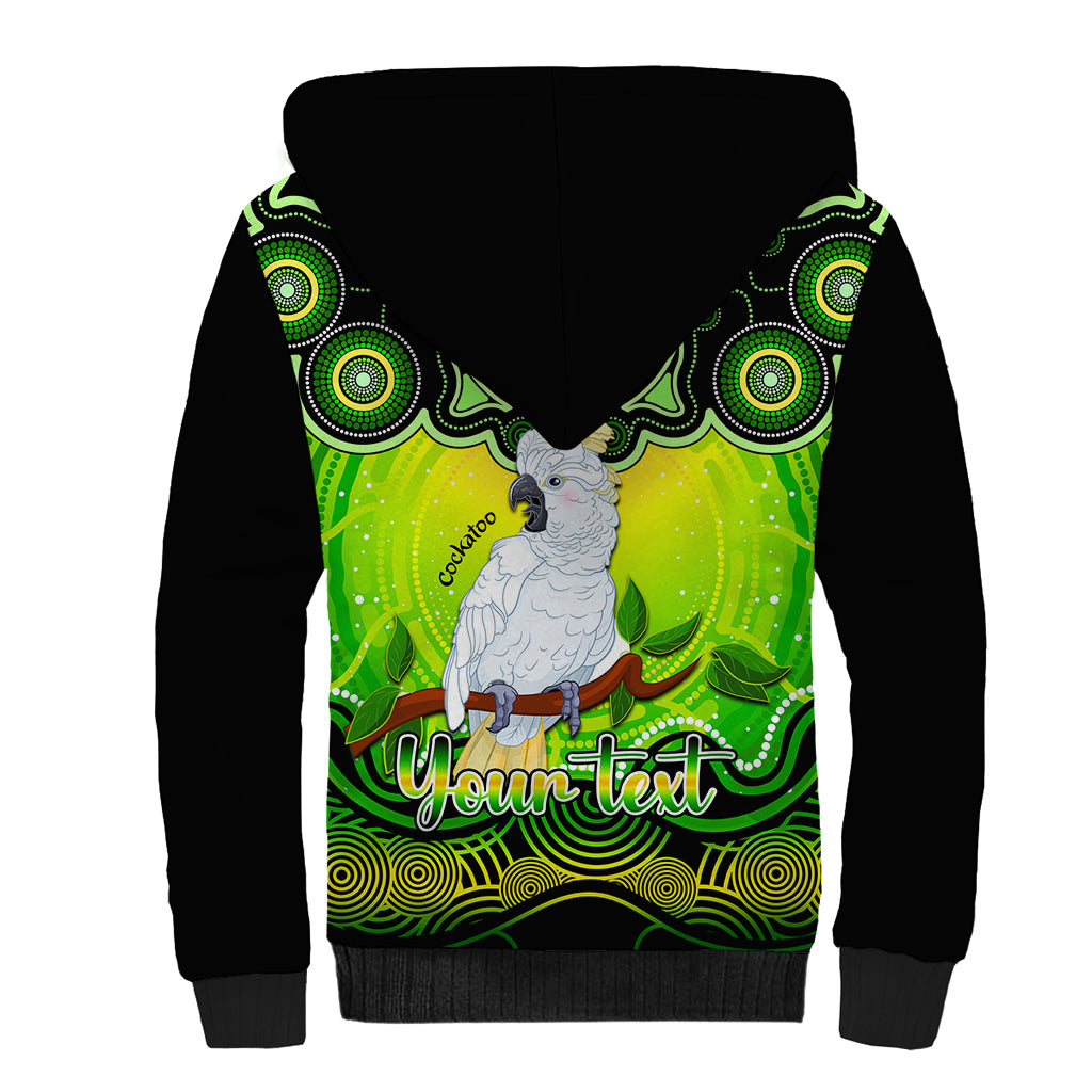 personalised-australia-libra-cockatoo-zodiac-sherpa-hoodie-auz-astrology-aboriginal-green