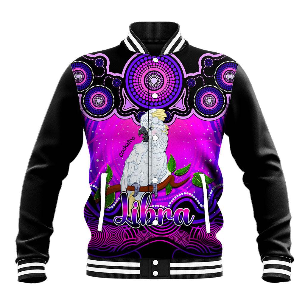 personalised-australia-libra-cockatoo-zodiac-baseball-jacket-auz-astrology-aboriginal-magenta