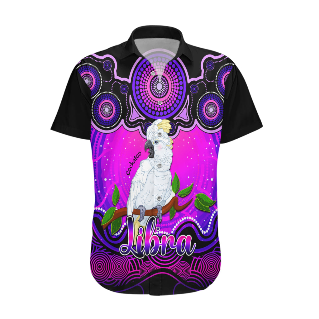 personalised-australia-libra-cockatoo-zodiac-hawaiian-shirt-auz-astrology-aboriginal-magenta