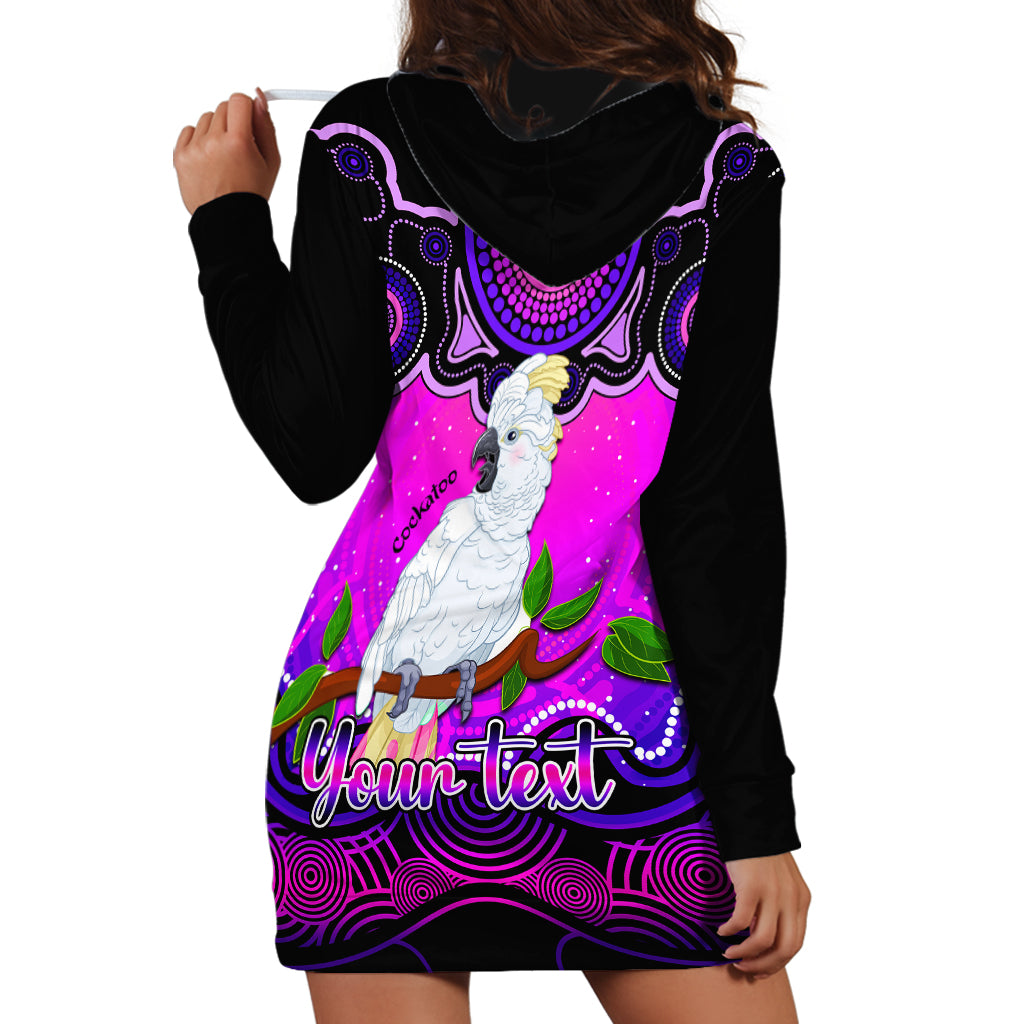 personalised-australia-libra-cockatoo-zodiac-hoodie-dress-auz-astrology-aboriginal-magenta