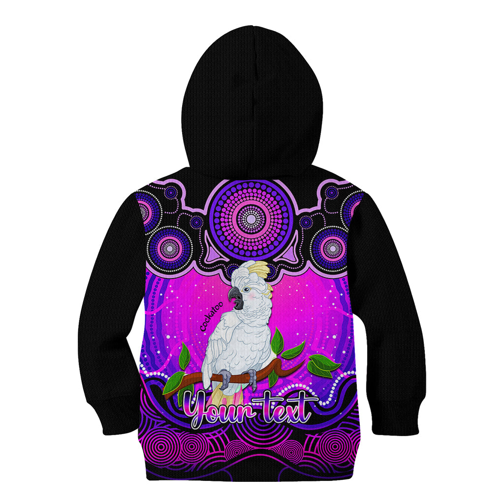 personalised-australia-libra-cockatoo-zodiac-kid-hoodie-auz-astrology-aboriginal-magenta