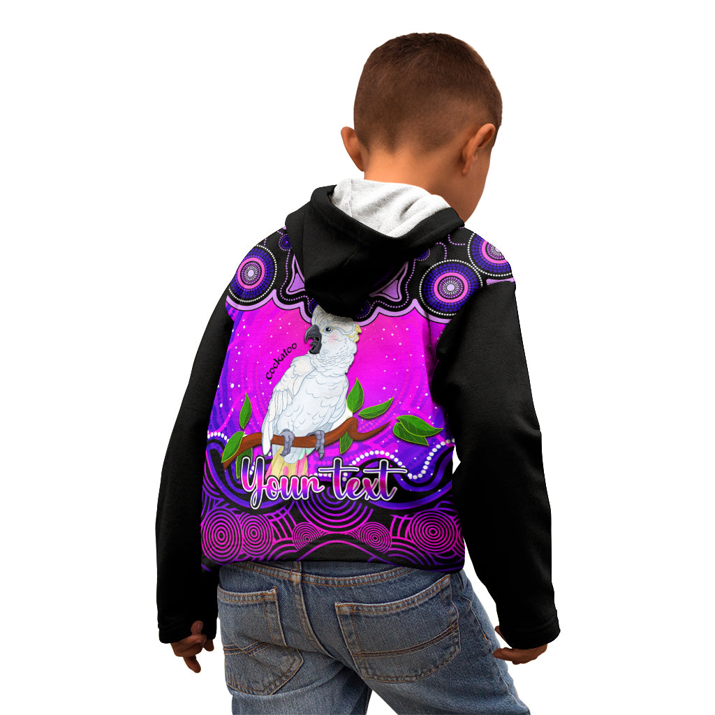 personalised-australia-libra-cockatoo-zodiac-kid-hoodie-auz-astrology-aboriginal-magenta