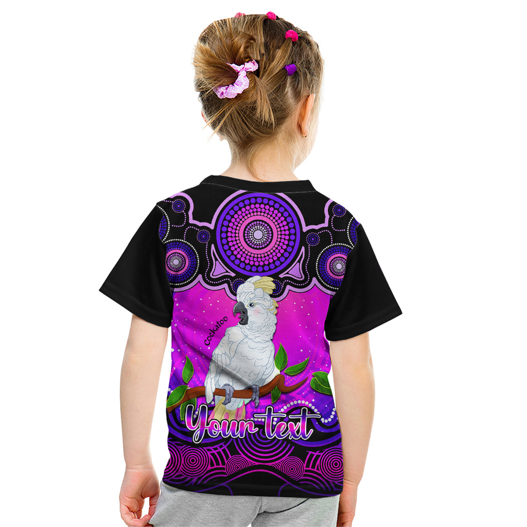 personalised-australia-libra-cockatoo-zodiac-kid-t-shirt-auz-astrology-aboriginal-magenta