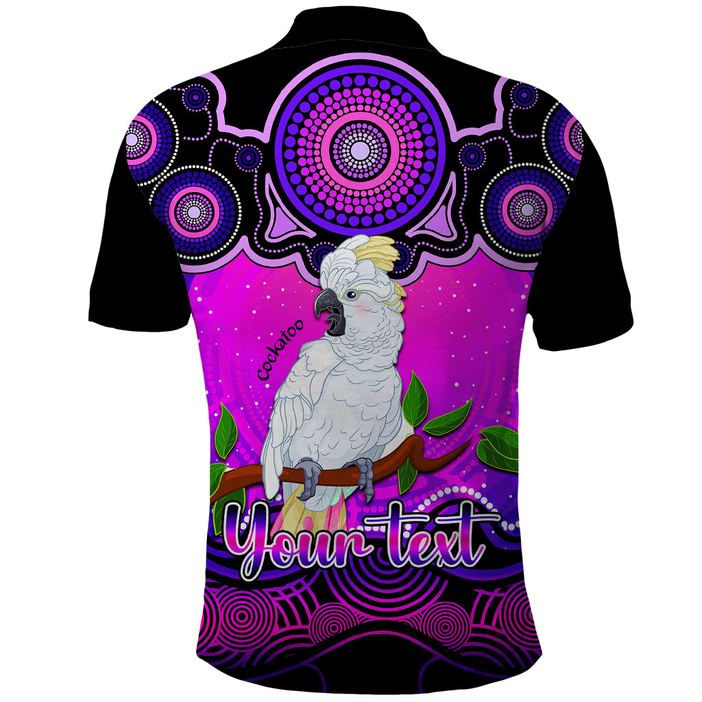 personalised-australia-libra-cockatoo-zodiac-polo-shirt-auz-astrology-aboriginal-magenta