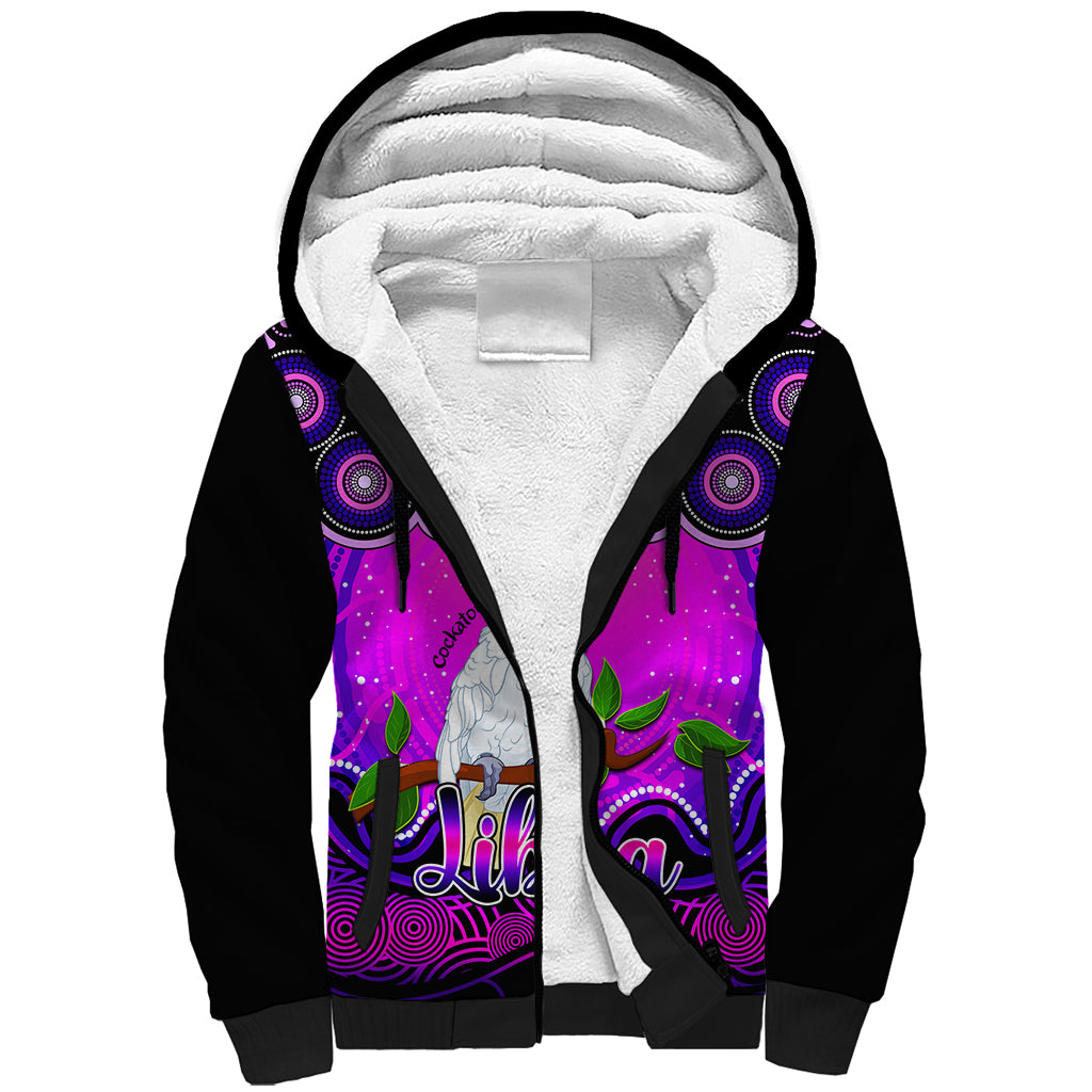 personalised-australia-libra-cockatoo-zodiac-sherpa-hoodie-auz-astrology-aboriginal-magenta