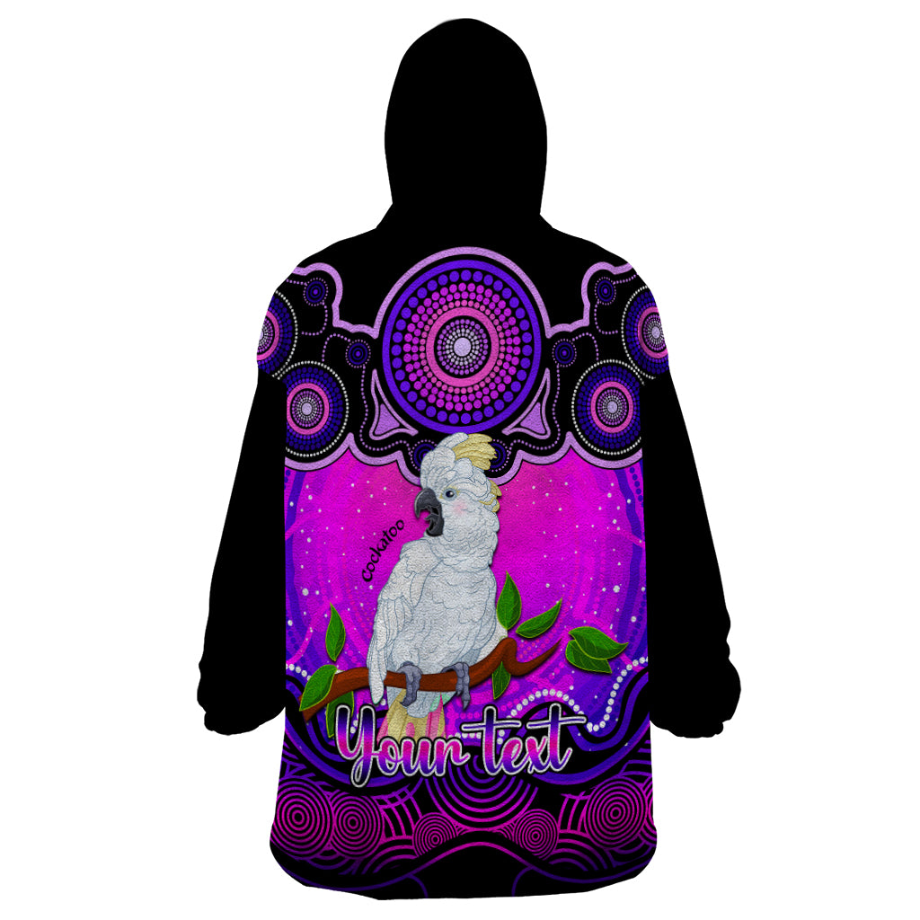 personalised-australia-libra-cockatoo-zodiac-wearable-blanket-hoodie-auz-astrology-aboriginal-magenta