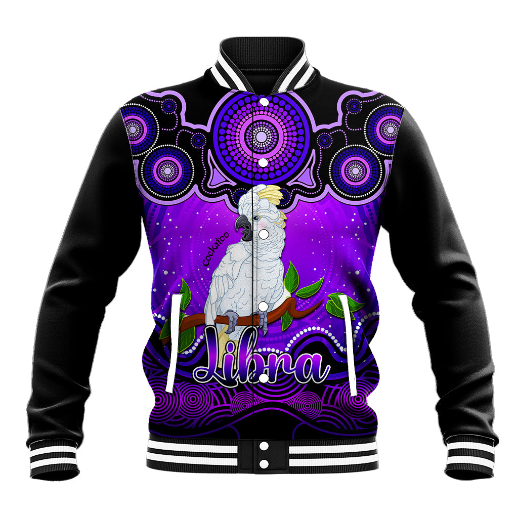 personalised-australia-libra-cockatoo-zodiac-baseball-jacket-auz-astrology-aboriginal-purple