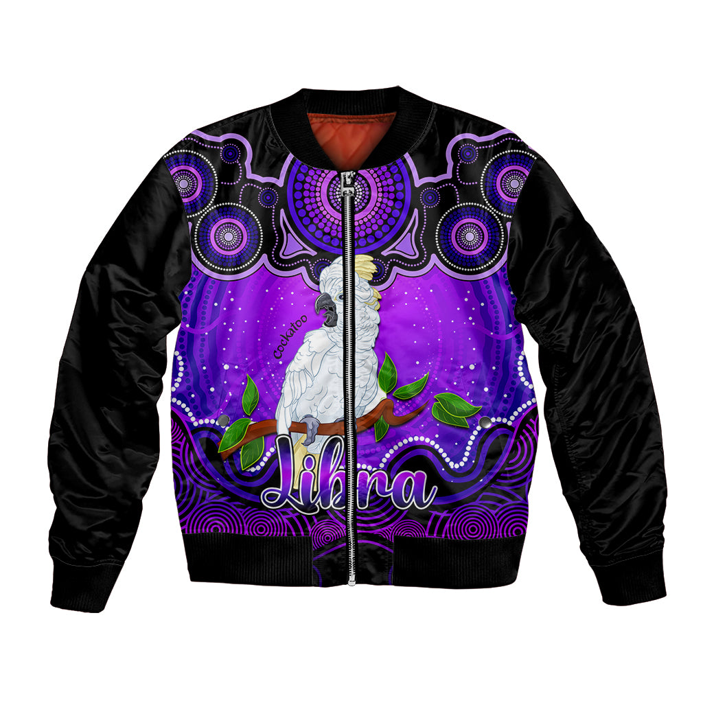 personalised-australia-libra-cockatoo-zodiac-bomber-jacket-auz-astrology-aboriginal-purple