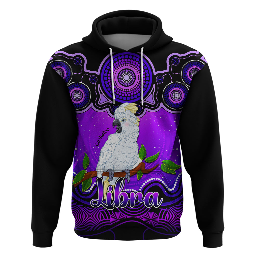 personalised-australia-libra-cockatoo-zodiac-hoodie-auz-astrology-aboriginal-purple