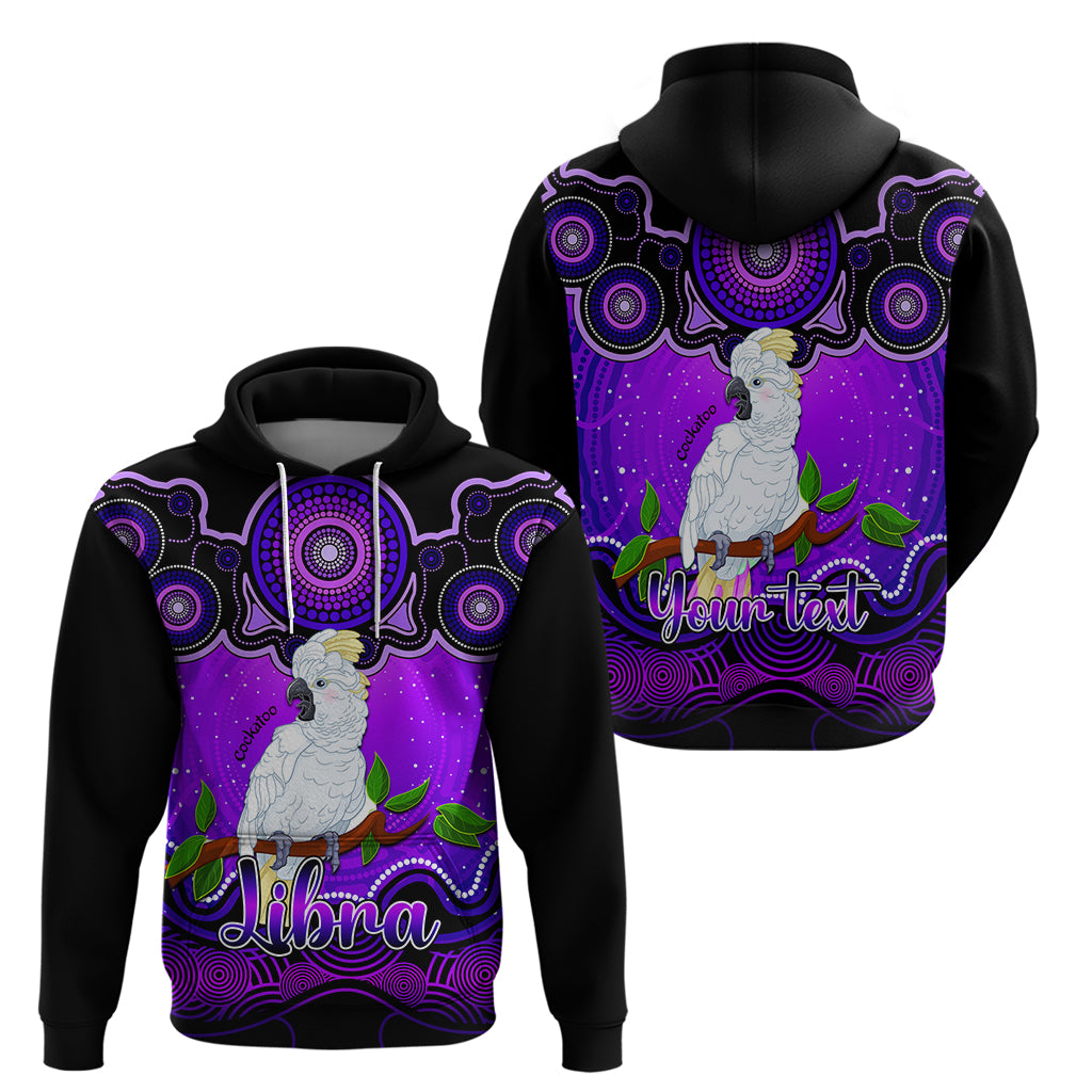 personalised-australia-libra-cockatoo-zodiac-hoodie-auz-astrology-aboriginal-purple