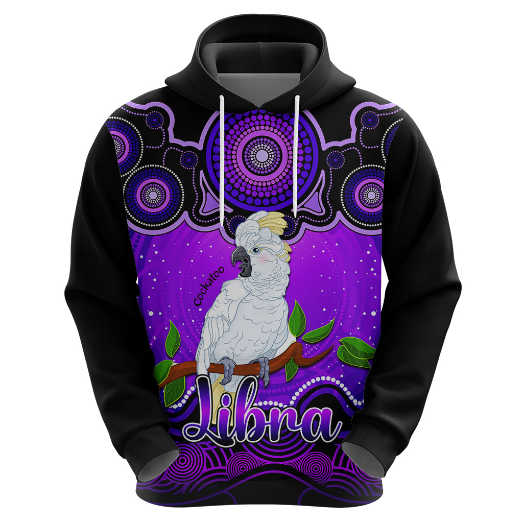 personalised-australia-libra-cockatoo-zodiac-hoodie-auz-astrology-aboriginal-purple