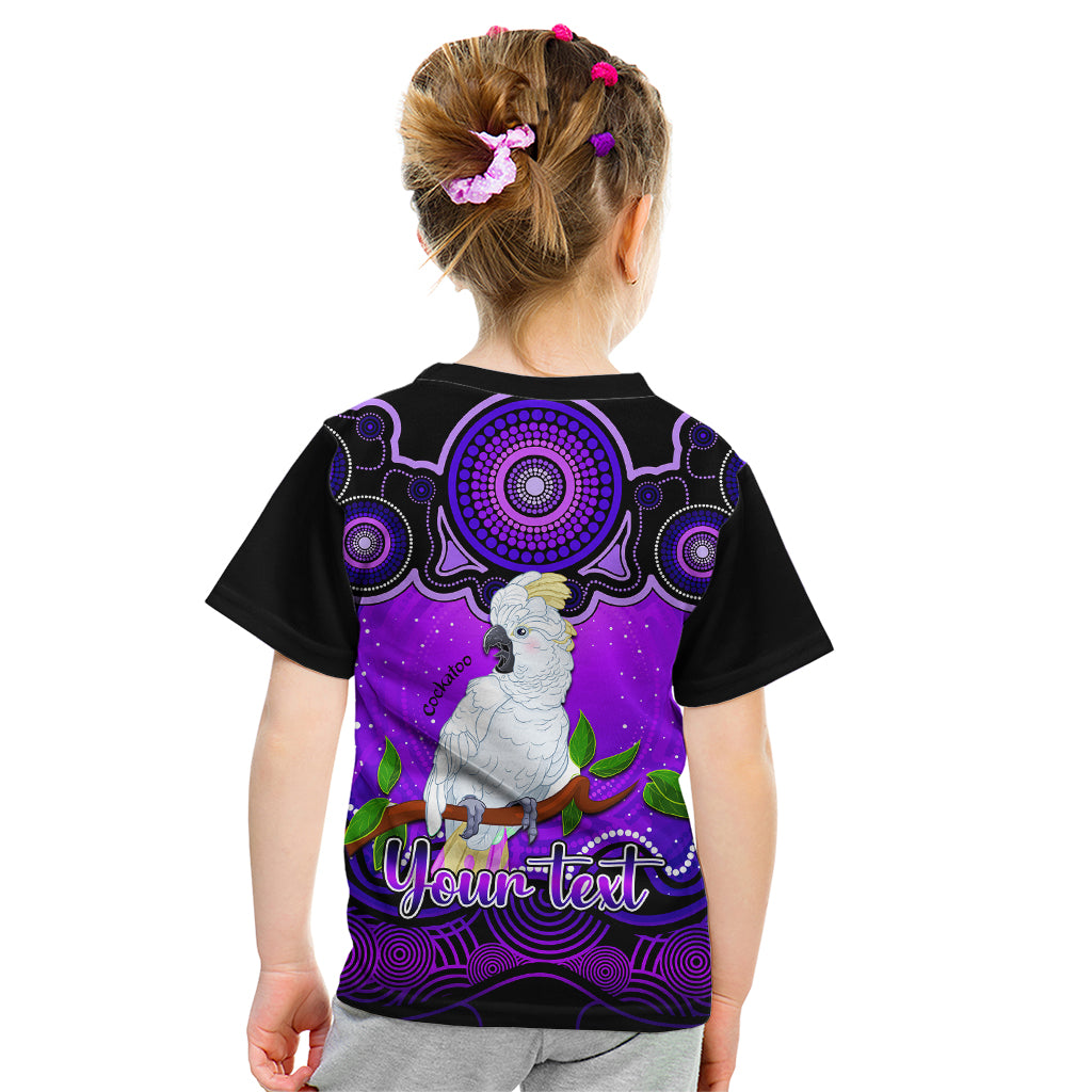 personalised-australia-libra-cockatoo-zodiac-kid-t-shirt-auz-astrology-aboriginal-purple