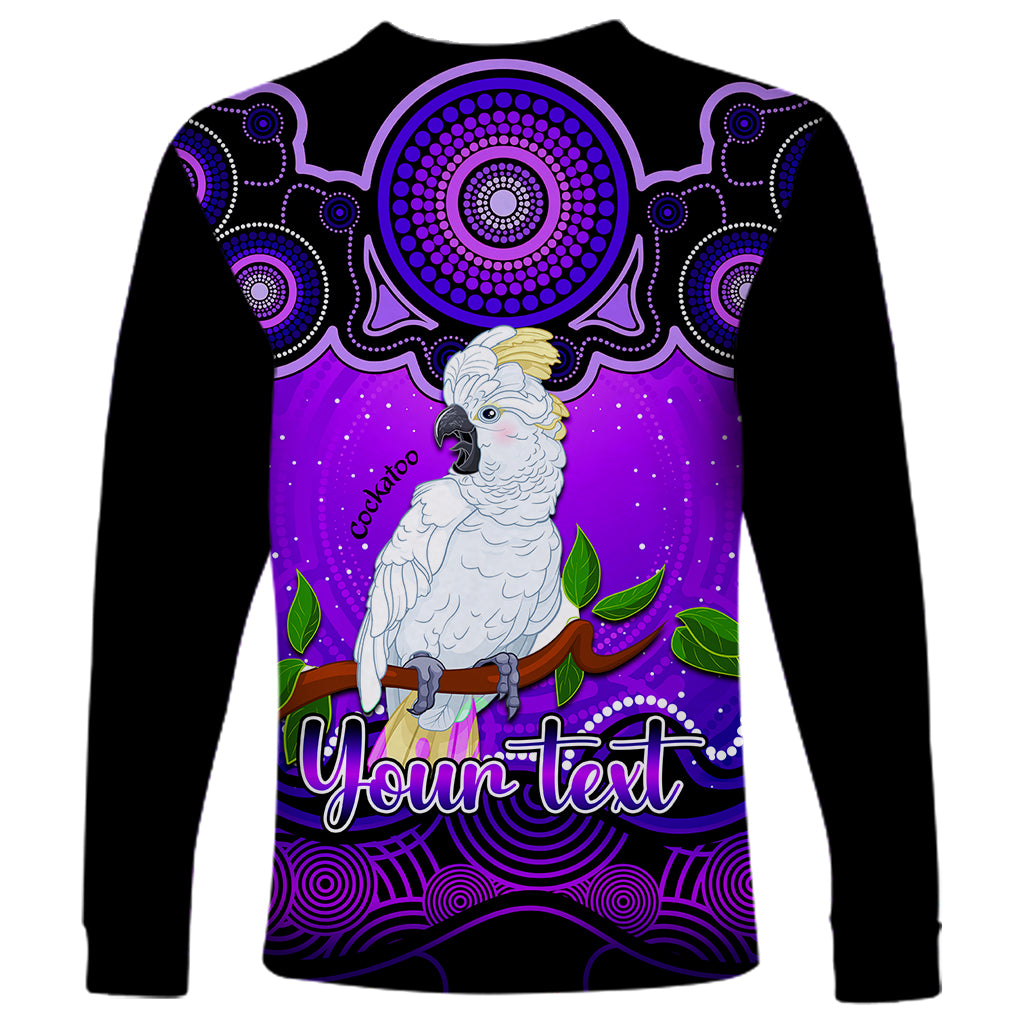 personalised-australia-libra-cockatoo-zodiac-long-sleeve-shirt-auz-astrology-aboriginal-purple