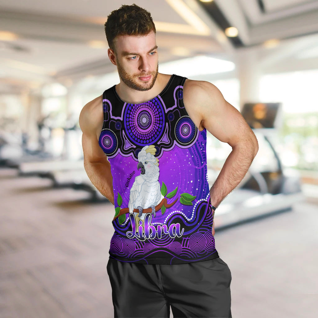 personalised-australia-libra-cockatoo-zodiac-men-tank-top-auz-astrology-aboriginal-purple