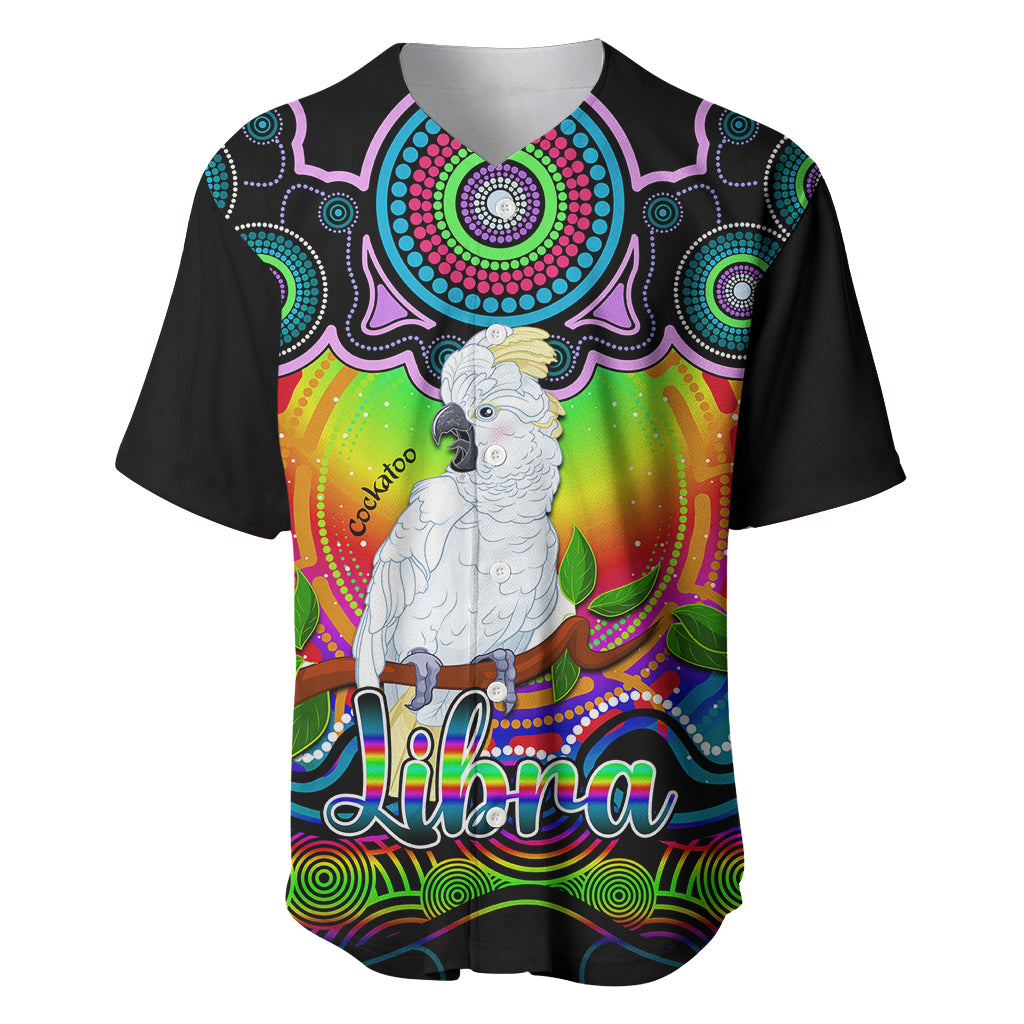 personalised-australia-libra-cockatoo-zodiac-baseball-jersey-auz-astrology-aboriginal-rainbow