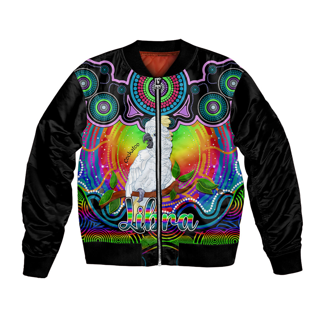 personalised-australia-libra-cockatoo-zodiac-bomber-jacket-auz-astrology-aboriginal-rainbow