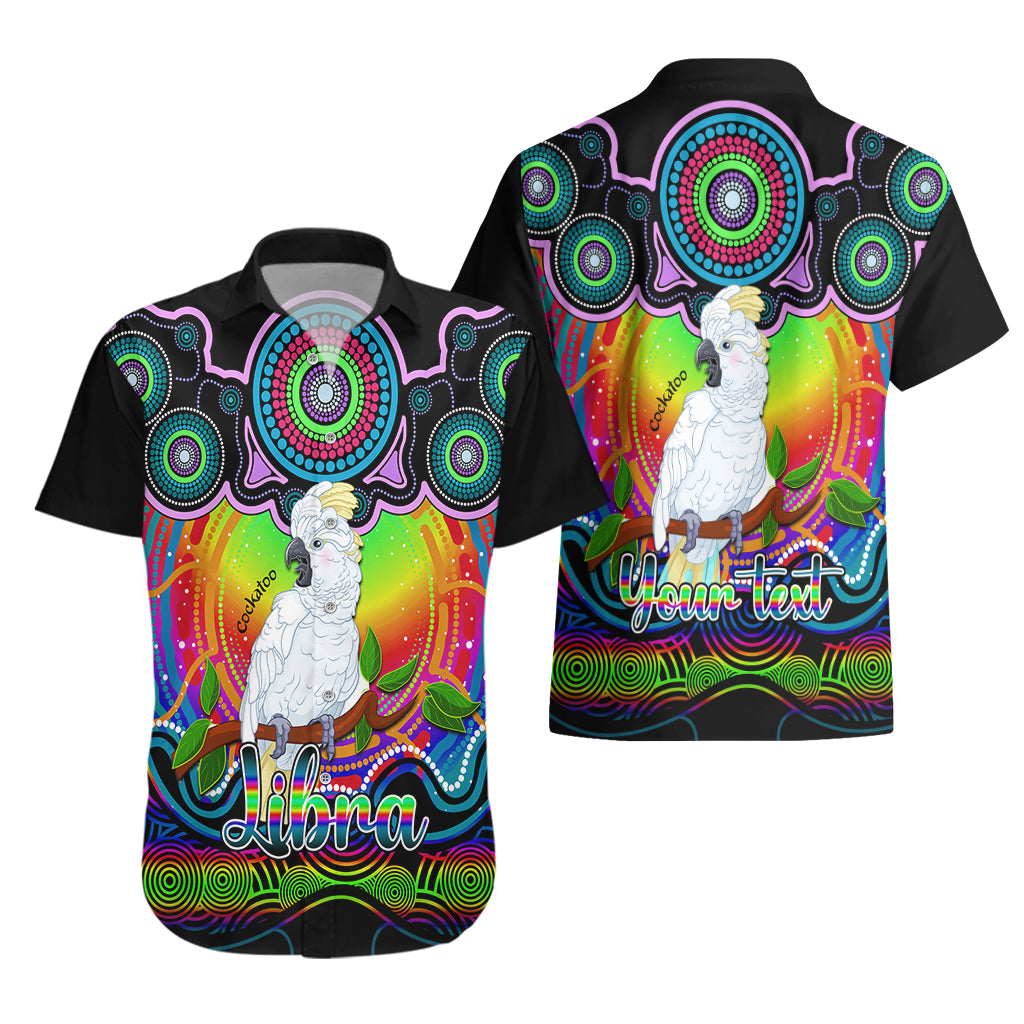 personalised-australia-libra-cockatoo-zodiac-hawaiian-shirt-auz-astrology-aboriginal-rainbow