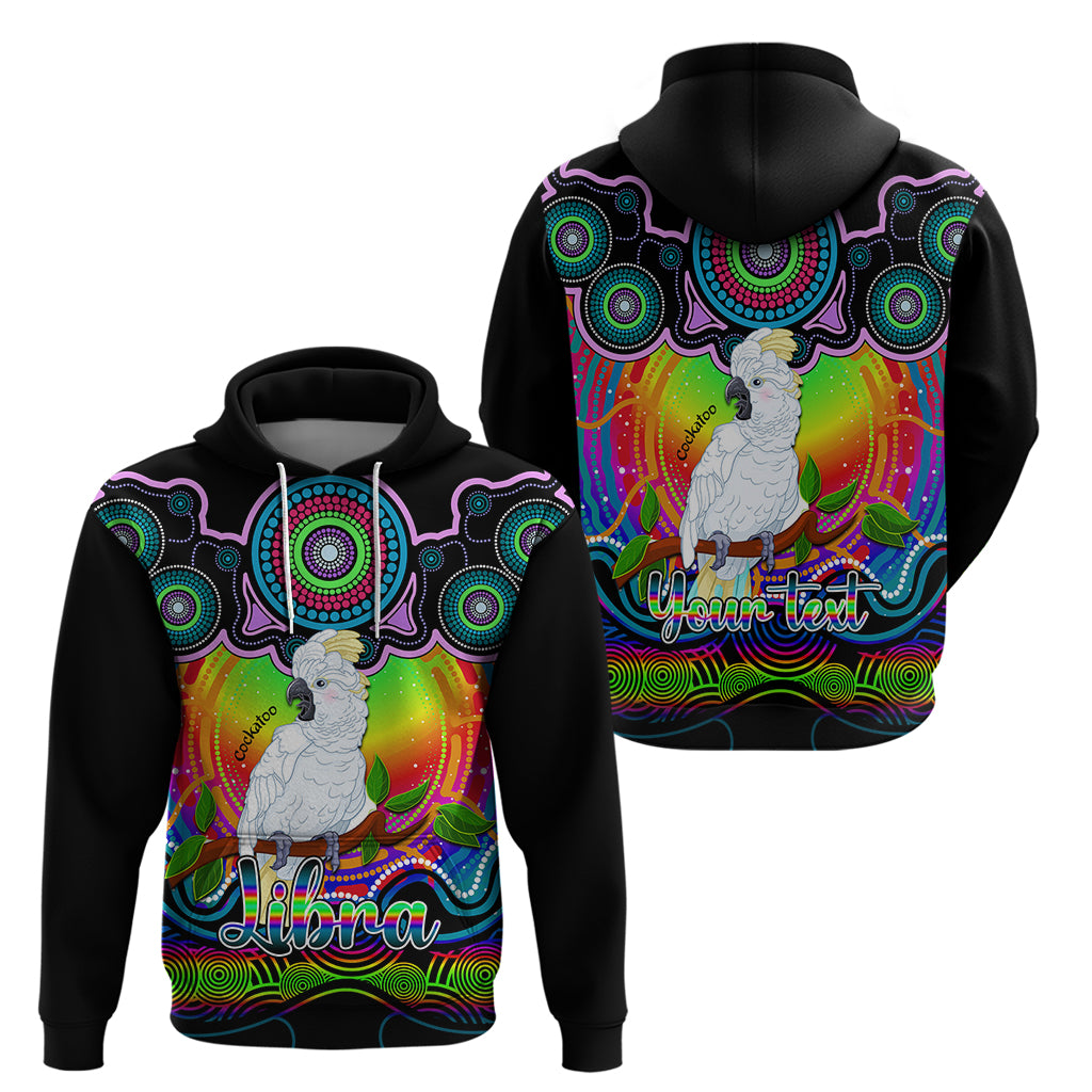 personalised-australia-libra-cockatoo-zodiac-hoodie-auz-astrology-aboriginal-rainbow