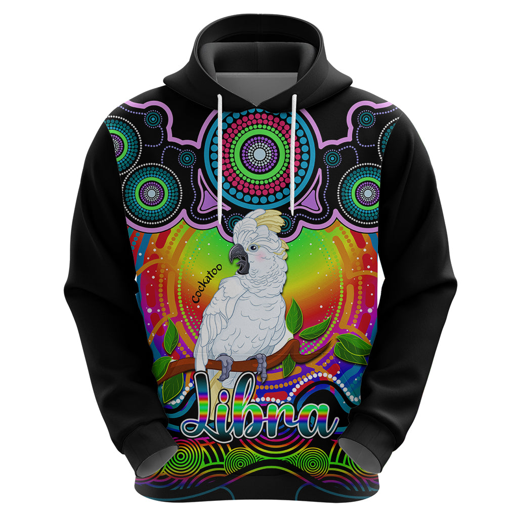 personalised-australia-libra-cockatoo-zodiac-hoodie-auz-astrology-aboriginal-rainbow