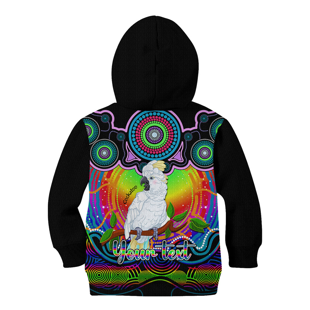 personalised-australia-libra-cockatoo-zodiac-kid-hoodie-auz-astrology-aboriginal-rainbow