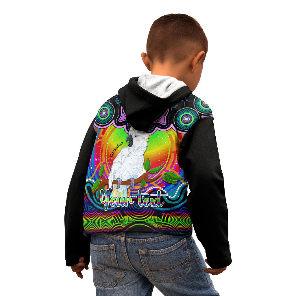 personalised-australia-libra-cockatoo-zodiac-kid-hoodie-auz-astrology-aboriginal-rainbow