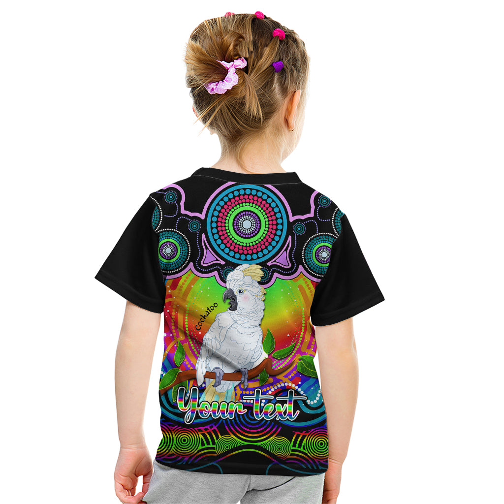 personalised-australia-libra-cockatoo-zodiac-kid-t-shirt-auz-astrology-aboriginal-rainbow