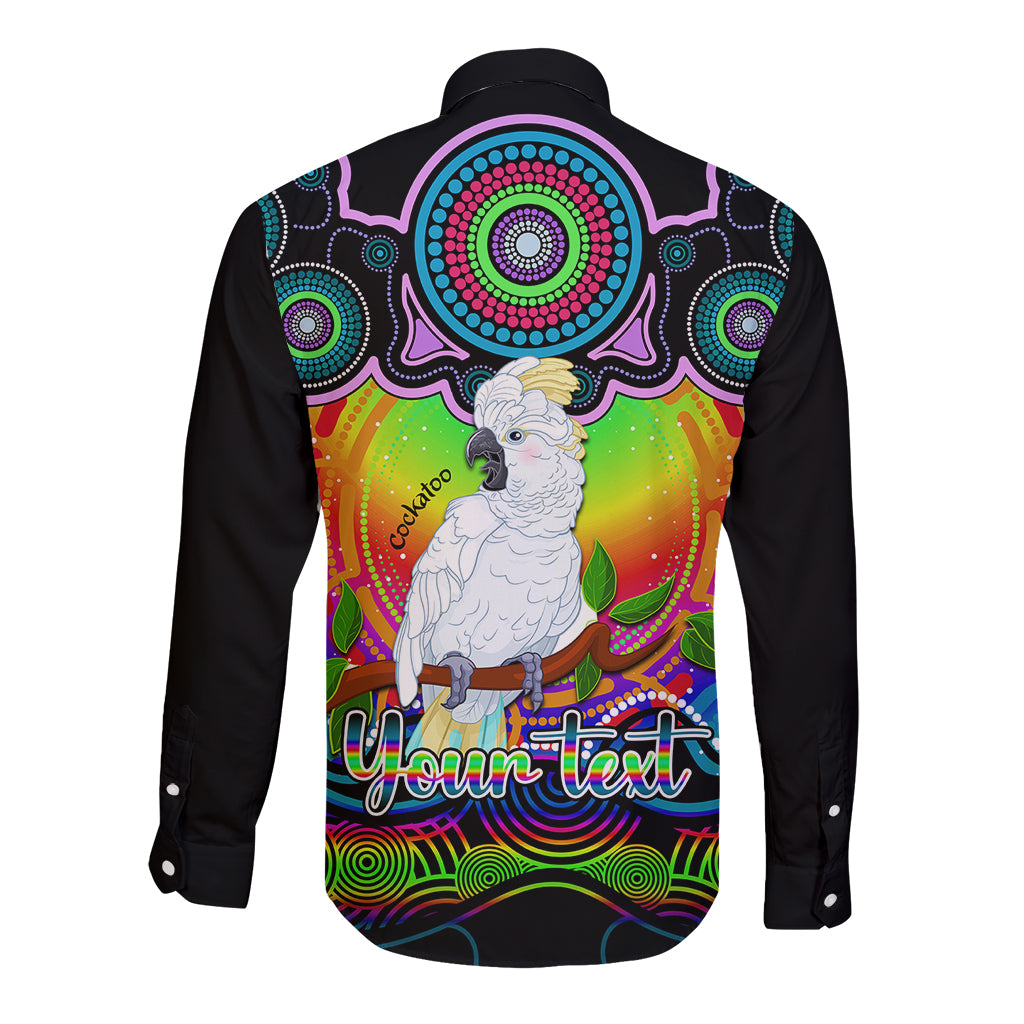 personalised-australia-libra-cockatoo-zodiac-long-sleeve-button-shirt-auz-astrology-aboriginal-rainbow