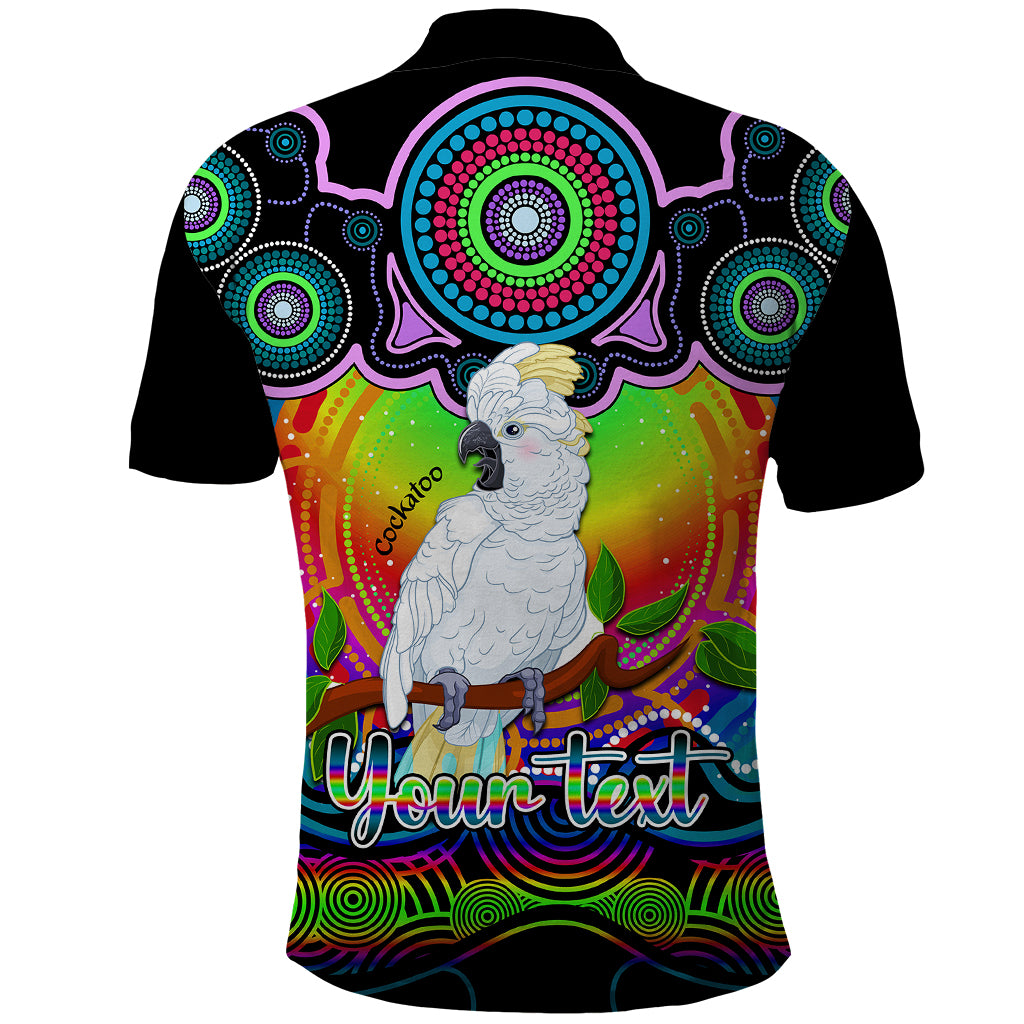 personalised-australia-libra-cockatoo-zodiac-polo-shirt-auz-astrology-aboriginal-rainbow