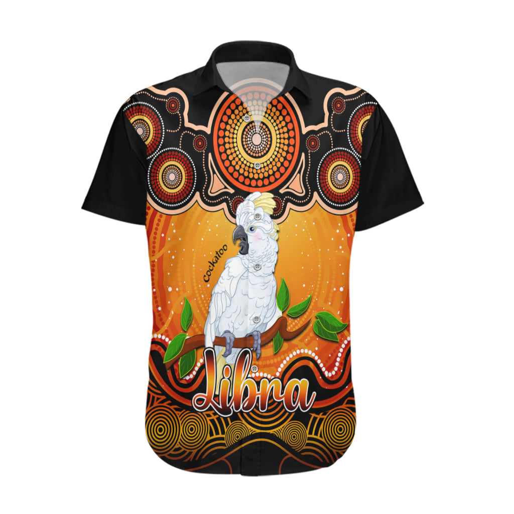 personalised-australia-libra-cockatoo-zodiac-hawaiian-shirt-auz-astrology-aboriginal-red