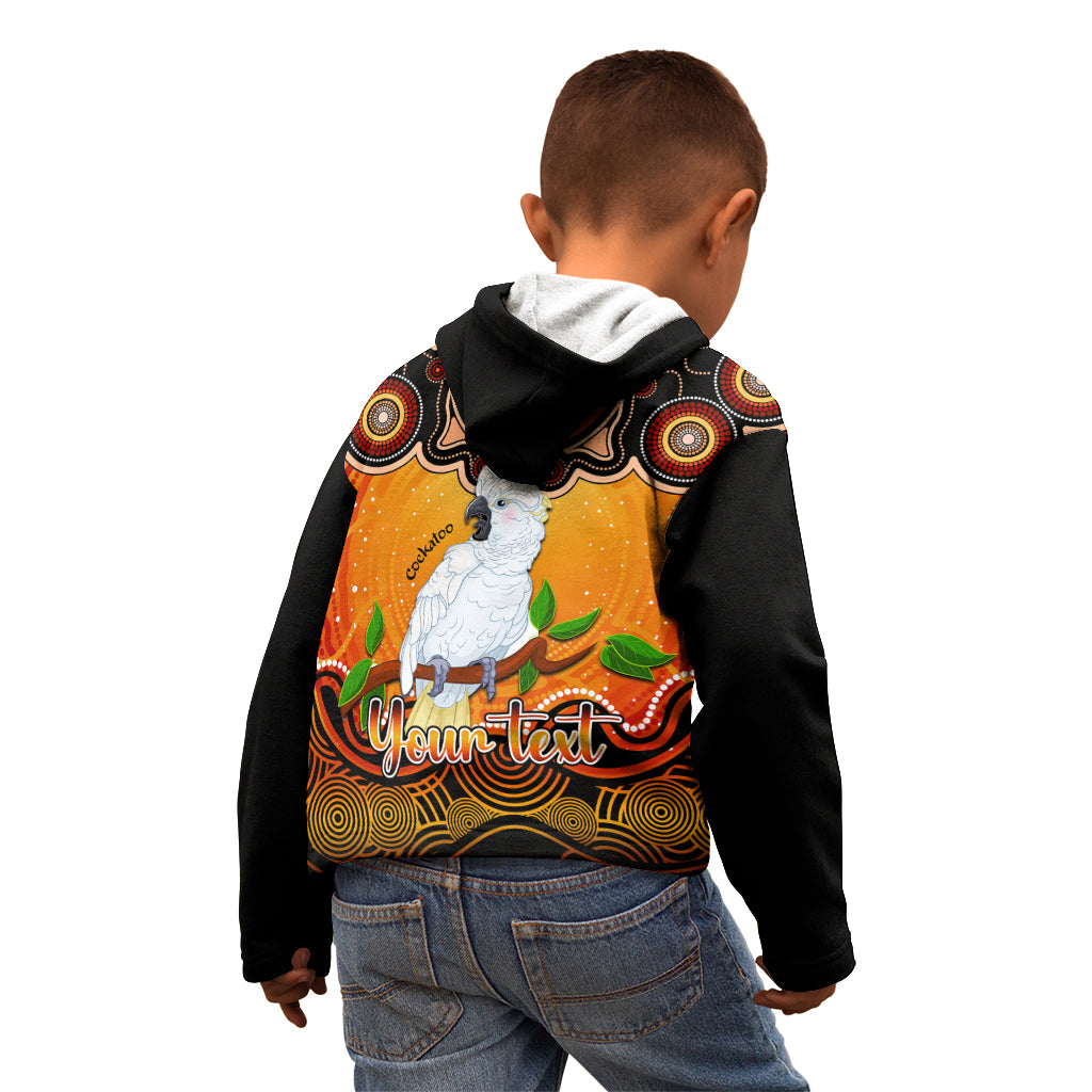 personalised-australia-libra-cockatoo-zodiac-kid-hoodie-auz-astrology-aboriginal-red