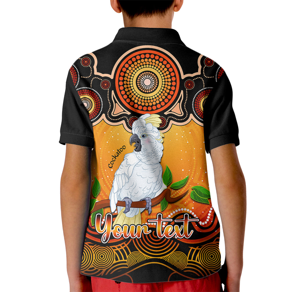 personalised-australia-libra-cockatoo-zodiac-kid-polo-shirt-auz-astrology-aboriginal-red