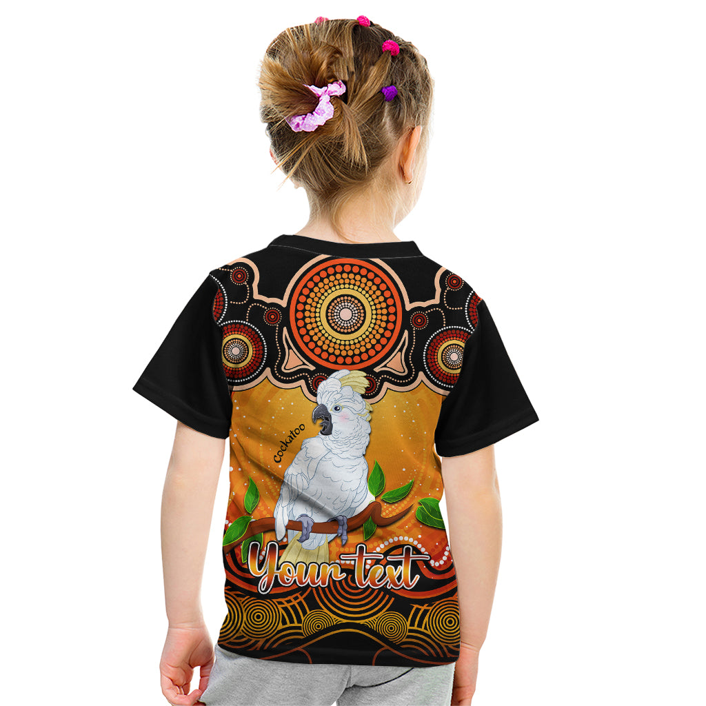 personalised-australia-libra-cockatoo-zodiac-kid-t-shirt-auz-astrology-aboriginal-red