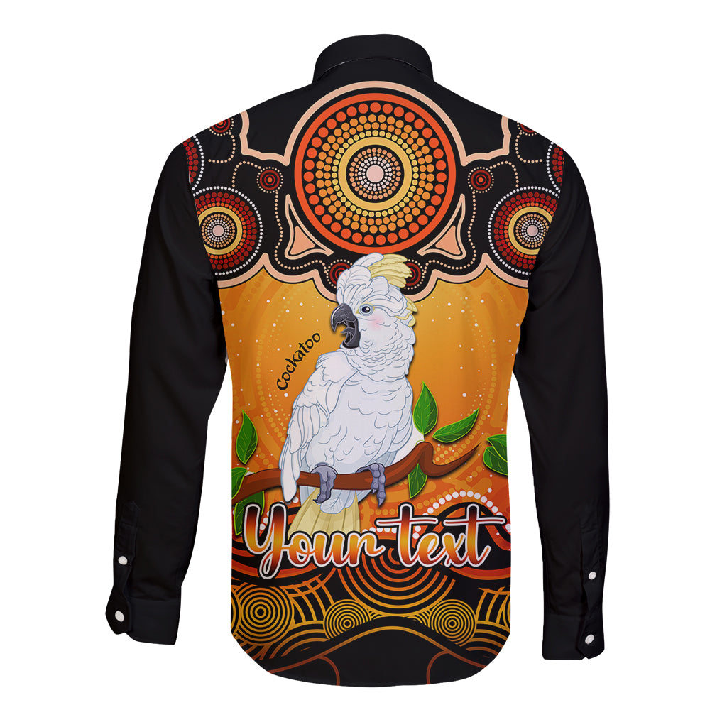 personalised-australia-libra-cockatoo-zodiac-long-sleeve-button-shirt-auz-astrology-aboriginal-red