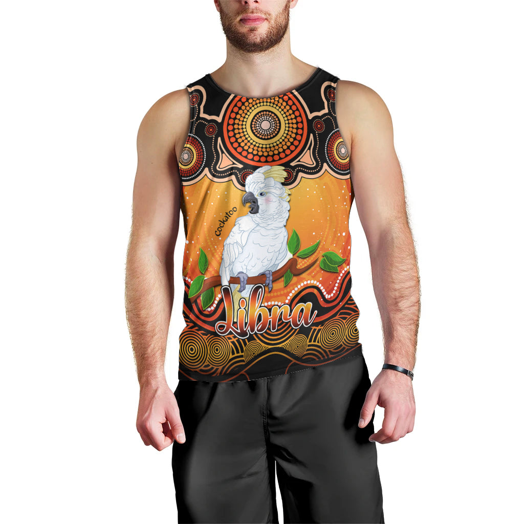 personalised-australia-libra-cockatoo-zodiac-men-tank-top-auz-astrology-aboriginal-red