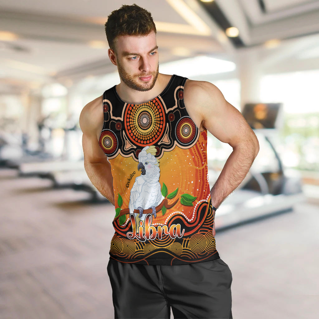 personalised-australia-libra-cockatoo-zodiac-men-tank-top-auz-astrology-aboriginal-red