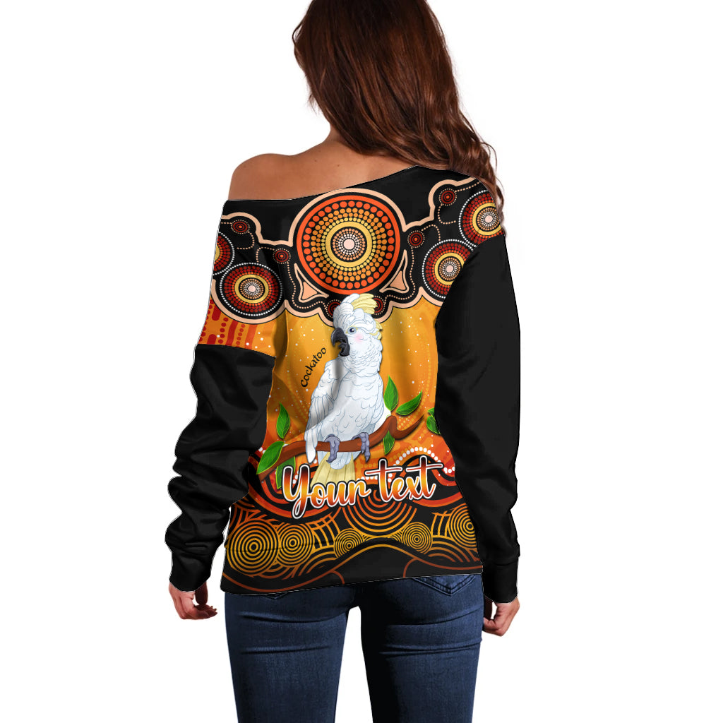 personalised-australia-libra-cockatoo-zodiac-off-shoulder-sweater-auz-astrology-aboriginal-red