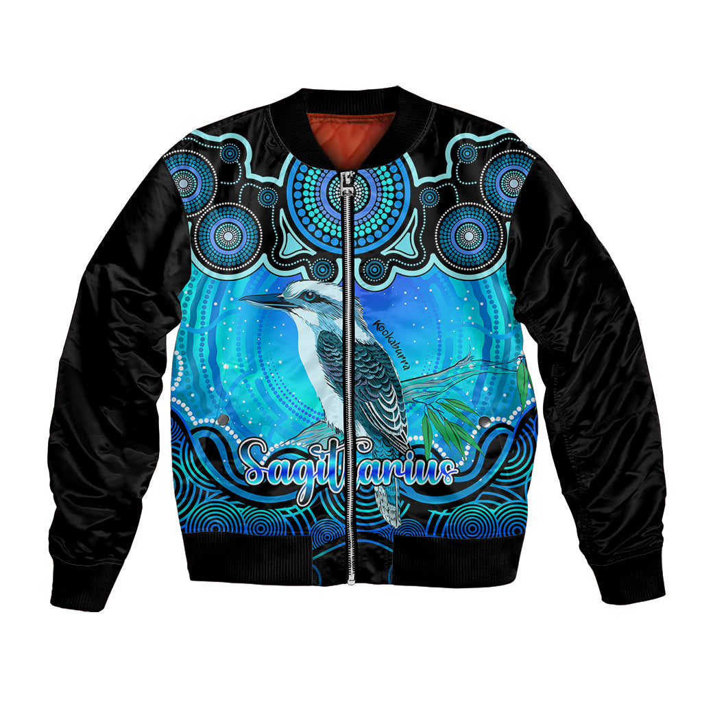 personalised-australia-sagittarius-kookaburra-zodiac-bomber-jacket-auz-astrology-aboriginal-aqua