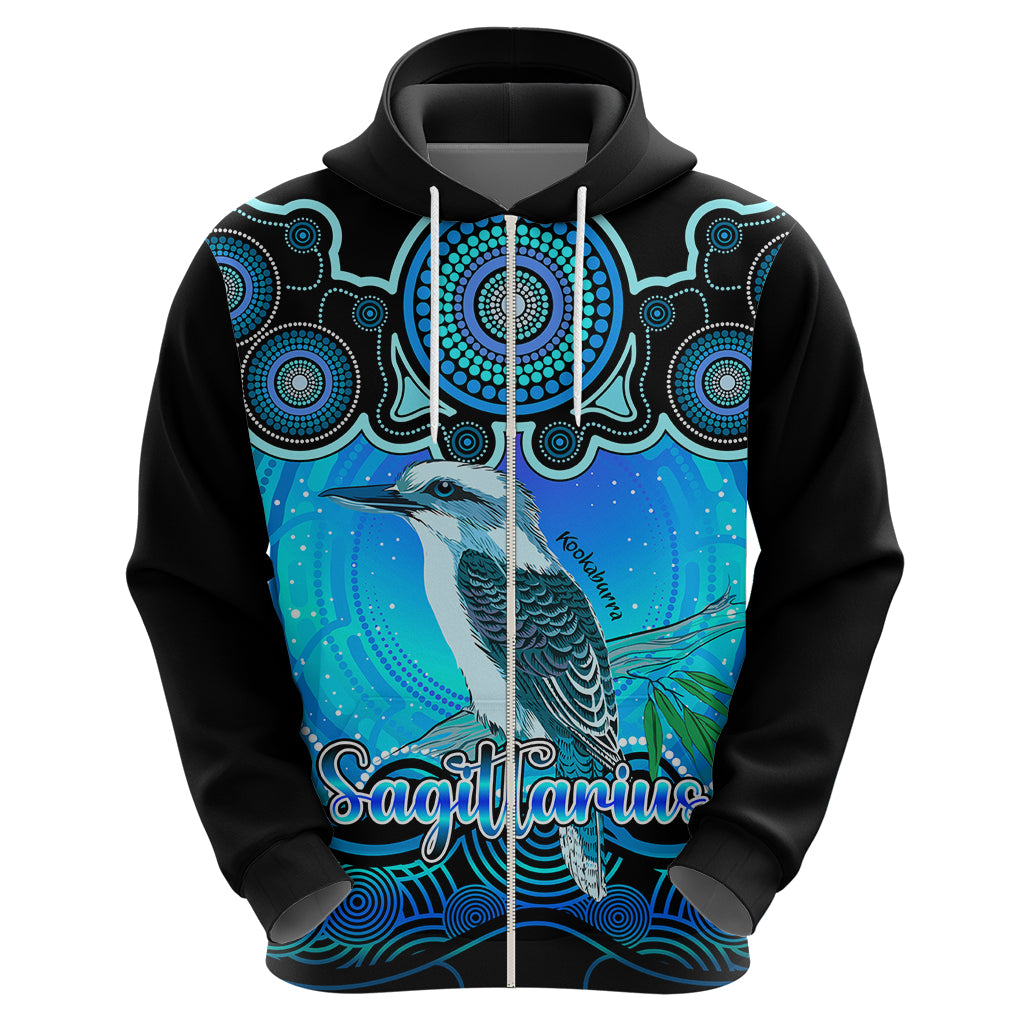 personalised-australia-sagittarius-kookaburra-zodiac-hoodie-auz-astrology-aboriginal-aqua