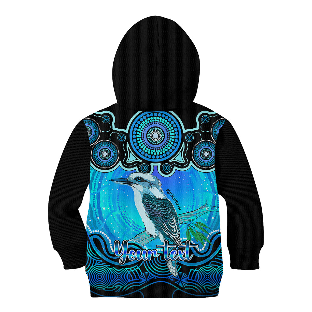 personalised-australia-sagittarius-kookaburra-zodiac-kid-hoodie-auz-astrology-aboriginal-aqua