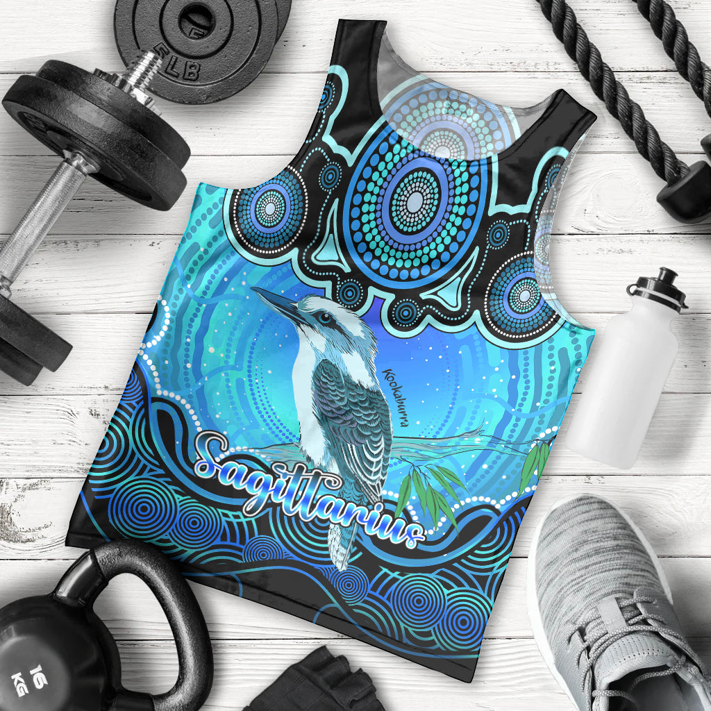 personalised-australia-sagittarius-kookaburra-zodiac-men-tank-top-auz-astrology-aboriginal-aqua