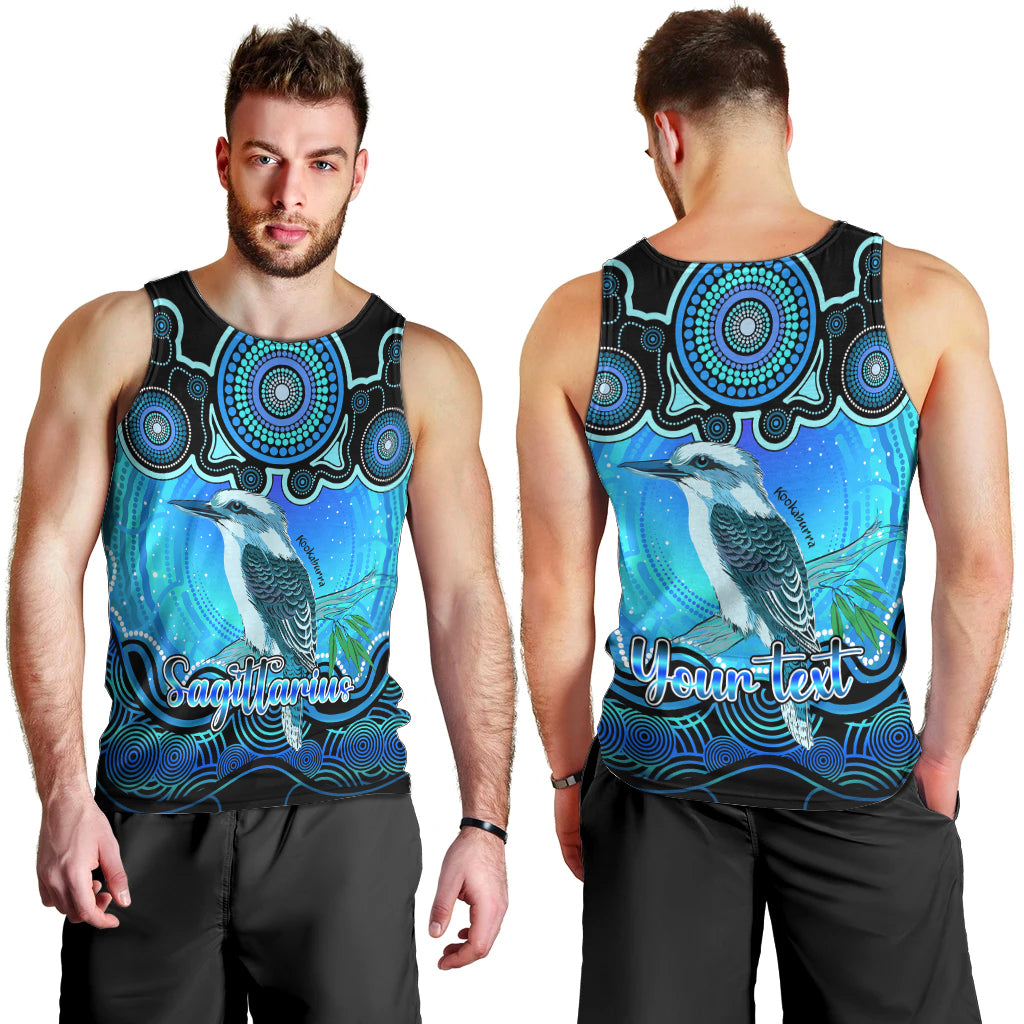 personalised-australia-sagittarius-kookaburra-zodiac-men-tank-top-auz-astrology-aboriginal-aqua