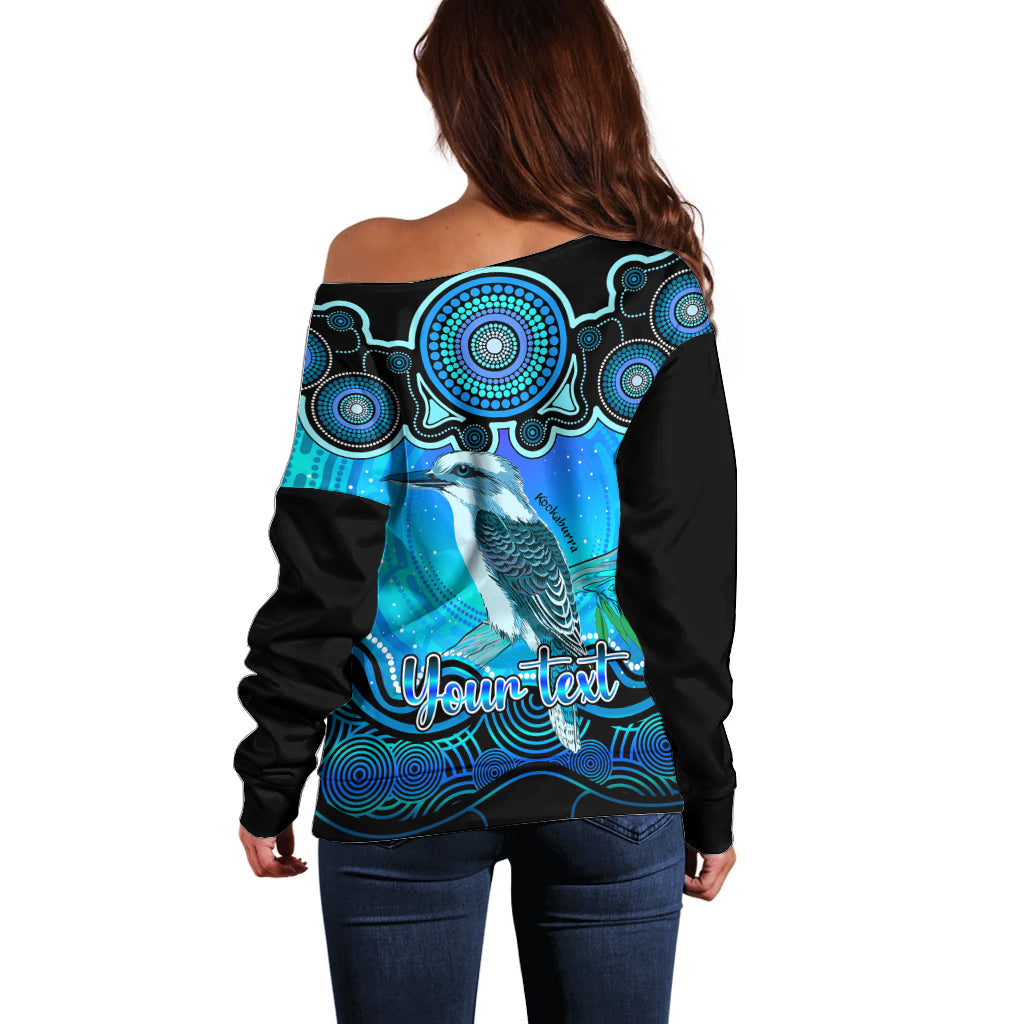 personalised-australia-sagittarius-kookaburra-zodiac-off-shoulder-sweater-auz-astrology-aboriginal-aqua