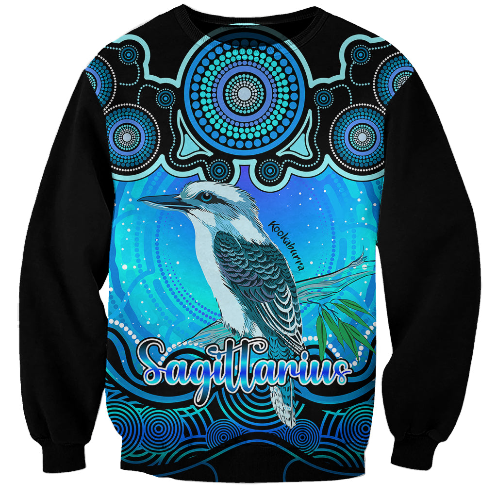 personalised-australia-sagittarius-kookaburra-zodiac-sweatshirt-auz-astrology-aboriginal-aqua