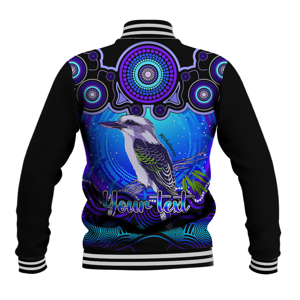 personalised-australia-sagittarius-kookaburra-zodiac-baseball-jacket-auz-astrology-aboriginal-blue