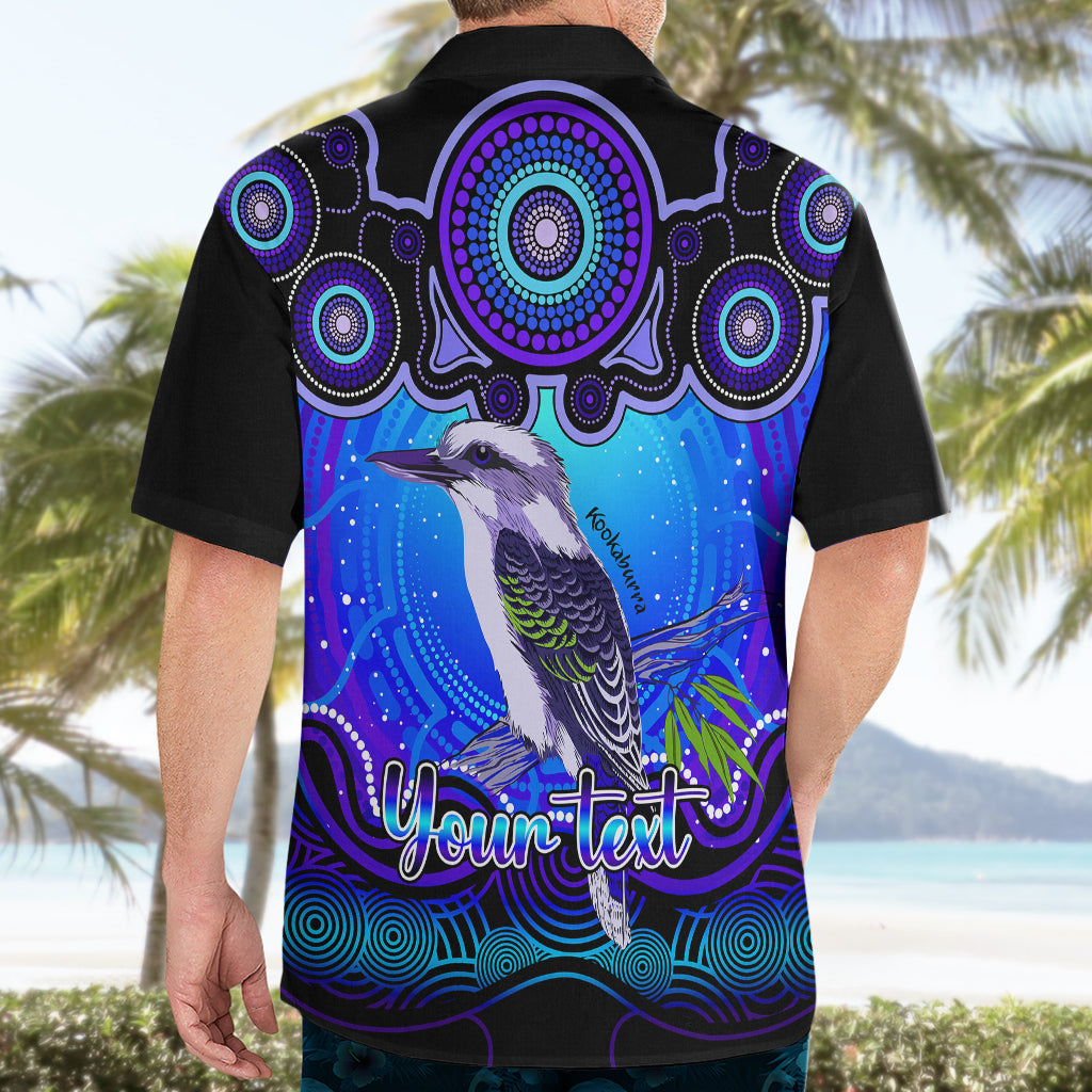 personalised-australia-sagittarius-kookaburra-zodiac-hawaiian-shirt-auz-astrology-aboriginal-blue