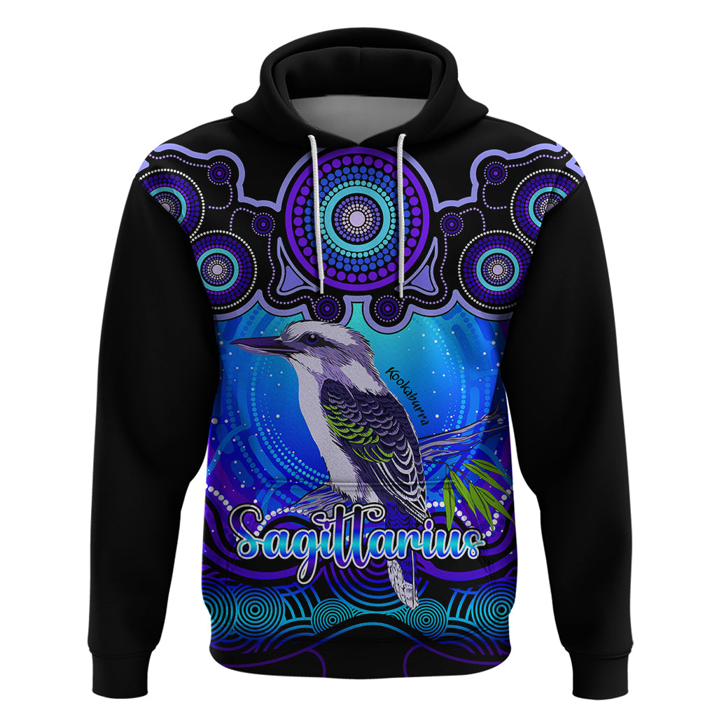 personalised-australia-sagittarius-kookaburra-zodiac-hoodie-auz-astrology-aboriginal-blue